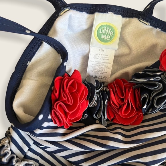 Little Me Baby Girl One-Piece Skirted Swimsuit - Picture 3 of 6